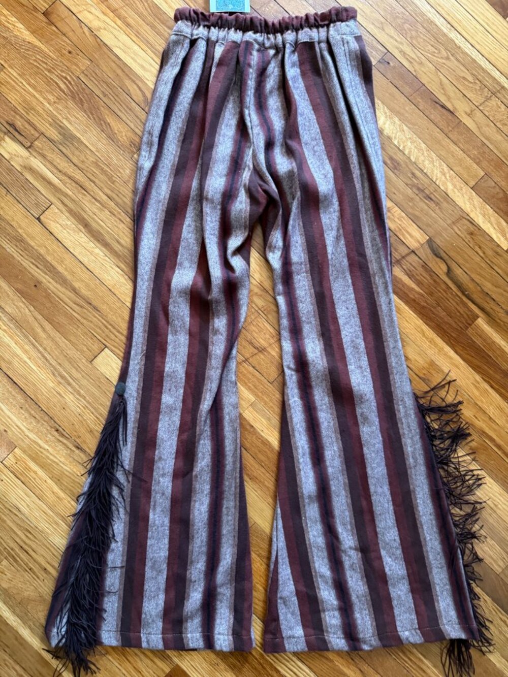 Silverado Apparel - Nicole Fringe Sandia Striped Pants - M - Made in the USA - Picture 2 of 12